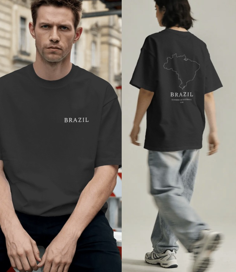 BRAZIL 240 GSM Premium Cotton Streetwear Tee